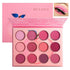 Pink Eyeshadow Palette, 12 Colors Peach Matte & Shimmer, Highly Pigmented Mini Makeup for Women and Girls