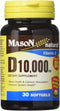 Mason Vitamins D 3 10,000 Iu Softgels | 30 Count