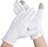 Segbeauty Cotton Gloves for Dry Hands, 24 Counts White Gloves with Touchscreen Fingers for Hand Moisturizing Overnight