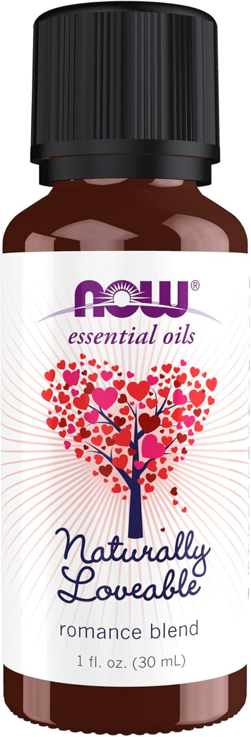NOW Essential Oils Naturally Loveable Oil Blend, Romantic Aromatherapy Scent, 1-Ounce