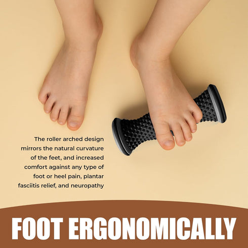 VORNNEX Foot Massager Roller - Portable Arch & Plantar Fasciitis Relief Tool - Deep Tissue Muscle Massage Roller