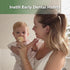 haakaa Infant Toothbrush, Easy to Hold 360° Baby Toothbrush for 6month+ Infants, 1pc (Cream)
