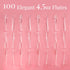 Prestee 100 Clear Disposable Champagne Flutes - Glasses for Weddings, Parties, New Years Eve, Toasting & Mimosas - 2024 by Prestee