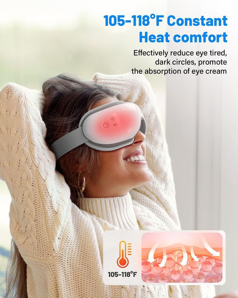 Morelax Fathers Dad Day Gifts,Eye Massager with Heat & Bluetooth Music, Birthday Gifts for Women, Reduce Eye Strain