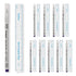 10pcs Tattoo Marker Pen, Waterproof Disposable Microblading Marker with Paper Ruler, 0.5mm Head, Blue