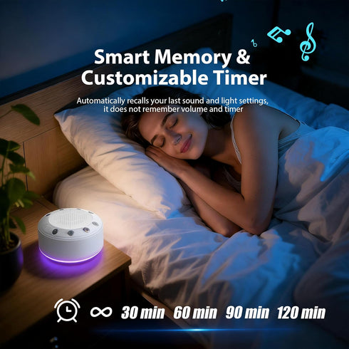 S318 25 11-Color BT5.3, Sound Machine, White Noise Sound Machine for Sleep, Baby, Kids, Adults, Home, Office, Travel