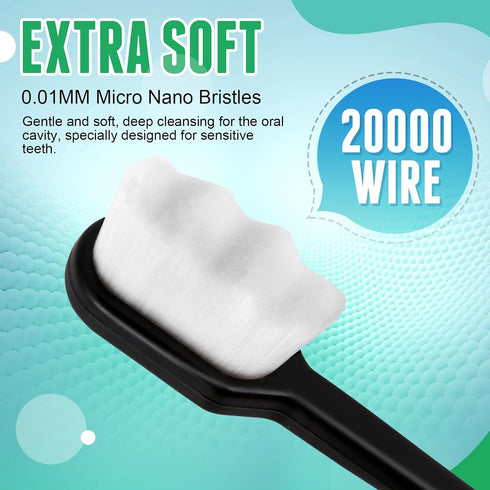 24 PCS Ultra Soft Toothbrush - Extra Soft Bristles for Adults, Gentle on Fragile Gums