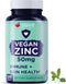 Yuve Natural Vegan Zinc Supplements 50mg 100 Vegetarian Tablets for Immune Support, Fast Relief from Colds and Flu