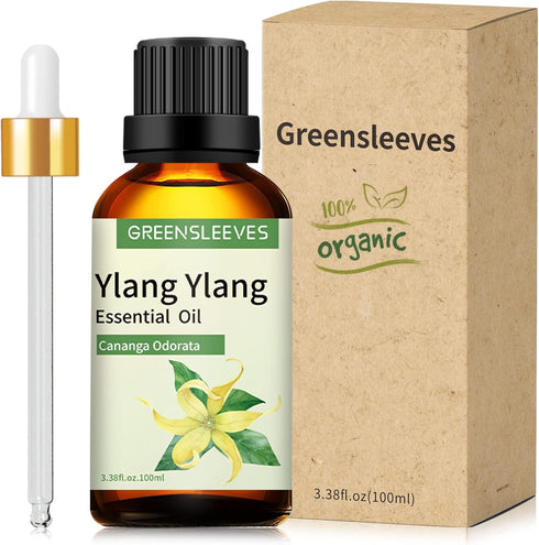 Ylang Ylang Essential Oil 3.38 oz, 100% Pure Aromatherapy Oil for Diffuser, Perfumes, Massage, Soap Making