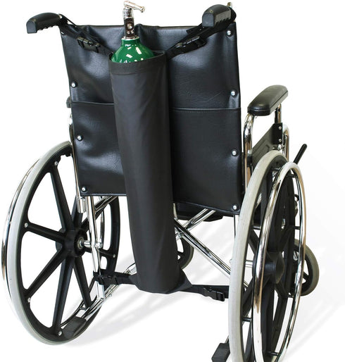 NYOrtho Oxygen Tank Holder for Wheelchair, D & E Cylinder Carrier Bag, Heavy Duty, Waterproof