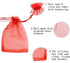 100Pcs Small Organza Bags 3x4 Inch - Red Drawstring Christmas Candy Gift Bags, Baby Shower Favors