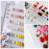 Transparent Press On Nail Organizer, Storage Book with Double-sided Tapes for Fake Nails Display Binder
