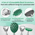 Gumry Versatile Back Scratcher - Portable Telescoping Extendable Back Massager Tool with Different Heads & Rubber