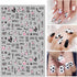 Cute Cow Nail Art Stickers, 3D Self-Adhesive Cartoon Cow Nail Decals for Women Girls Manicure Tips DIY Animal Art