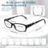 VIDEBLA 5 Pack Computer Reading Glasses, Anti Eyestrain Blue Light Blocking Glasses for Men and Women (5 Mix-2, 0.00)