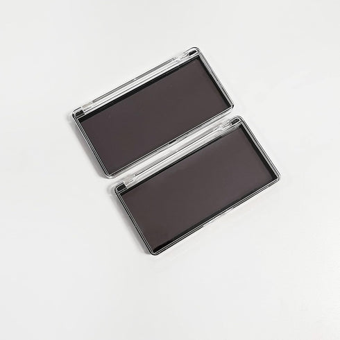 2pcs Rectangular Mini Magnet Makeup Dispensing Plate, Empty Palette with 10pcs Metal Stickers