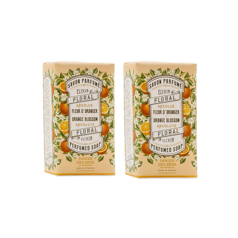 Panier des Sens - Orange Blossom Bar Soap - 97% Natural Ingredients Made in France, Vegan Friendly, Moisturizing