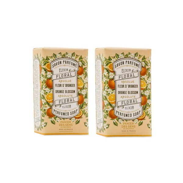 Panier des Sens - Orange Blossom Bar Soap - 97% Natural Ingredients Made in France, Vegan Friendly, Moisturizing