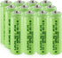 NiMH 1.2V 600mAh Rechargeable AA Batteries, Double A Rechargeable Batteries for Solar Lights, Mouse, Keyboard, 12 Pack