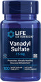 Life Extension Vanadyl Sulfate | 100 Tablets | Gluten-Free, Non-GMO, Vegetarian | Healthy Glycemic Balance, Metabolism,