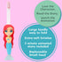 Kids Manual Toothbrush for 2-10 Year Old - Aqua The Mermaid | Soft Bristles, Easy Grip Handle, Bonus Brush Head