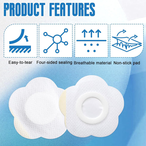 SmallCat 50 Pack 2.36 2.36 Inch PCS Disposable Castor Oil Wrap, Organic Cotton Belly Button Patch Cover, x