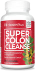 Health Plus Super Colon Cleanse, 10 Day Gentle Gut Cleanse Detox, Psyllium Husk, Probiotics, 120 Capsules