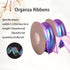 2 Rolls Laser Purple Organza Ribbon 1-1/2 Inch Wide 10 Yards for Gift wrap Bow DIY Craft Bouquet Wreath Baking Baby Shower Wedding Parties Valentine Christmas Tree Decoration by CMFYHM