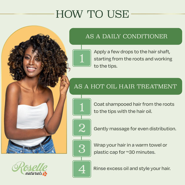 Roselle Naturals Chebe Oil for Hair Growth, Made in USA, 2 Fl Oz, Chebe Powder Hair Growth Oil