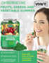 Sugar-Free Fruit and Veggie Gummies - 35+ Greens, Fruit & Vegetable Vitamins for Immunity, 60 Gummies