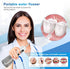 Cordless Water Dental Flosser Oral irrigator,JNGOODS 300ml Rechargeable Water flosser for Teeth IPX7 Waterproof 4 Modes Portable Oral Irrigator with 4 Jet Tips, Travel Home use (White)