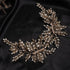 Rhinestone Wedding Hair Accessory Crystal Wide Headband for Bride (Gold)