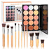 Pure Vie 15 Colors Cosmetics Cream Contour and Highlighting Makeup Kit + 11 Pcs Brushes