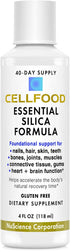 Cellfood Essential Silica Anti-Aging Formula, 4 fl oz - Supports Healthy Bones, Joints, Hair, Skin, Nails, Teeth