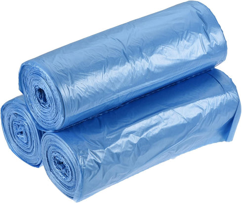 MECCANIXITY 4-6 Gallon Blue Small Trash Bags, 60 Counts / 3 Rolls for Kitchen, Office, Bathroom