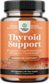 Herbal Adrenal and Thyroid Support Complex - Iodine Thyroid Supplement with L Tyrosine, Kelp, Selenium, Ashwagandha -