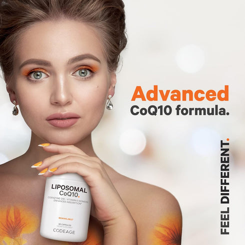 Codeage Liposomal CoQ10 Supplement - 125 mg Coenzyme Q10 with Vitamin E Isomers, 2-Month Supply, Vegan, Non-GMO,