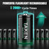 Taken 123 Batteries, 4 Pack 3V Lithium Rechargeable, 2000+ Cycles, 10 Years Shelf Life for Smoke Detector