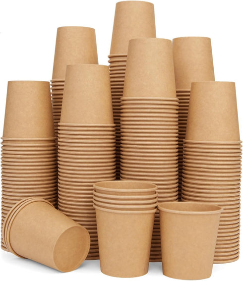 Vumdua 800 Pcs 6 oz Kraft Paper Cups - Disposable Paper Cups Hot