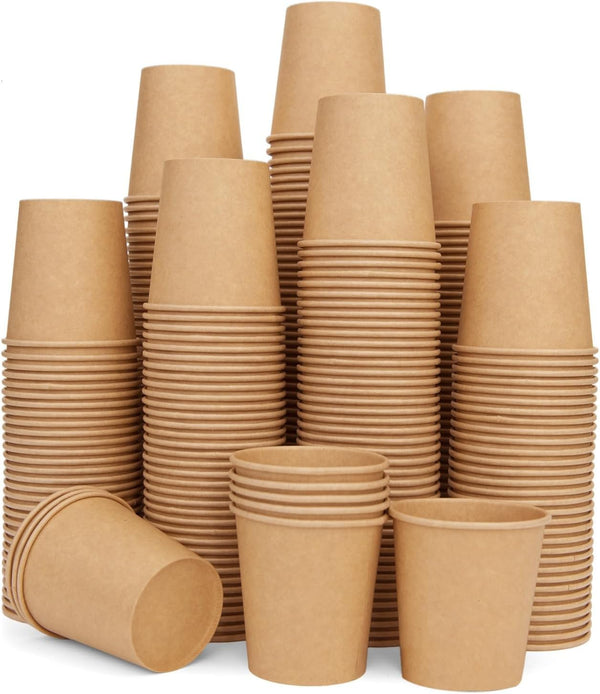 Vumdua 800 Pcs 6 oz Kraft Paper Cups - Disposable Paper Cups Hot