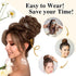 MORICA 1PCS Messy Hair Bun Scrunchies Extension, Curly Wavy Synthetic Chignon for Women