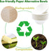100 Pack White Disposable Paper Bowls, 8oz Natural Compostable Eco-friendly Biodegradable Bowls for Party