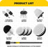 Holikme 10 Pieces Drill Brush Attachments Set: Power Scrubber Brush with Long Attachment for Bathroom, Kitchen Cleaning