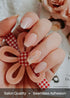 ohora Semi Cured Gel Nail Strips (N Lazy Sunday) - Pink, Patterned, Works with Any UV/LED Lamps