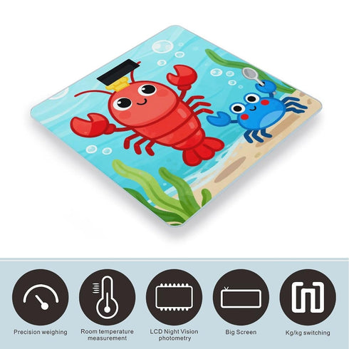 VstaDank 400lb Lobster and CrabScale for Body Weight with LCD High Precision Weighing Scales Fashion Sturdy Tempered