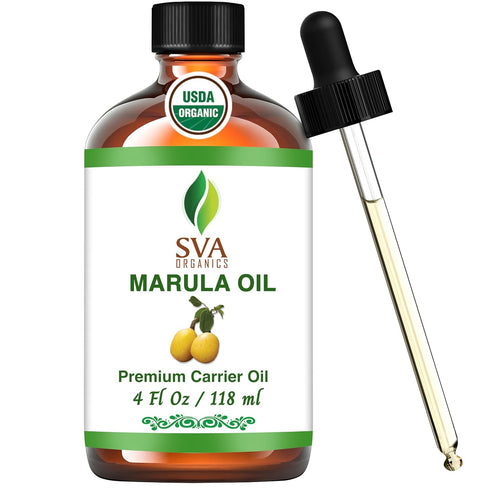 SVA Organic Marula Seed Oil - 4 Fl Oz, 100% Natural Cold Pressed Virgin Oil for Face & Skin Care