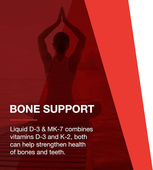 Protocol Liquid D3 & MK-7 Supplement, Bone Density & Immune System Support, Non-GMO, 163 Servings
