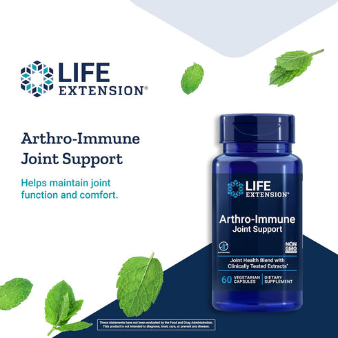 Life Extension Arthro-Immune Joint Support Supplement with Curcumin & Chiretta Extracts - 60 Capsules