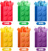 YOTNUS 24 Pcs Building Block Party-Favor Gift Bags with Tissue Paper, Small Gift Bags with Handles for Birthday Party