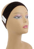 MainBasics Wig Grip Band for Keeping Wigs in Place - Adjustable Velvet Headband (Brown)